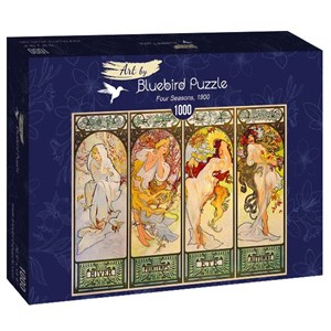 Bluebird Puzzle (60056) - Alphonse Mucha: "Four Seasons, 1900" - 1000 brikker puslespil