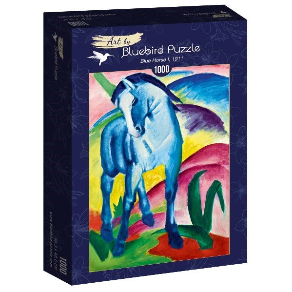 Bluebird Puzzle (60069) - Franz Marc: "Blue Horse I, 1911" - 1000 brikker puslespil