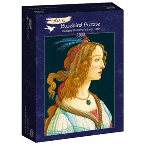 Bluebird Puzzle (60023) - Sandro Botticelli: "Idealized Portrait of a Lady, 1480" - 1000 brikker puslespil