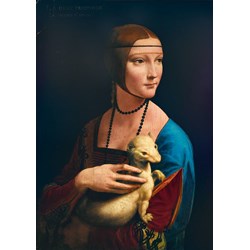 Bluebird Puzzle (60012) - Leonardo Da Vinci: "Lady with an Ermine, 1489" - 1000 brikker puslespil