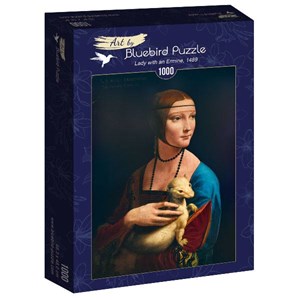 Bluebird Puzzle (60012) - Leonardo Da Vinci: "Lady with an Ermine, 1489" - 1000 brikker puslespil