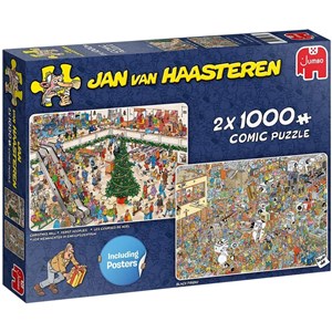 Jumbo (20033) - Jan van Haasteren: "Holiday Shopping" - 1000 brikker puslespil