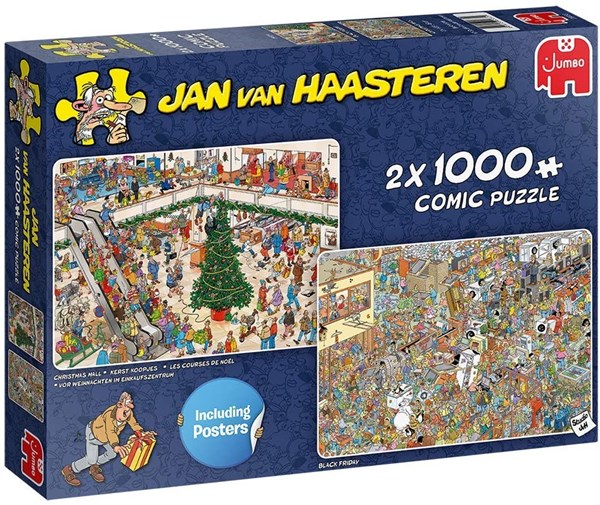 Jumbo (20033) - Jan van Haasteren: "Holiday Shopping" - 1000 brikker puslespil