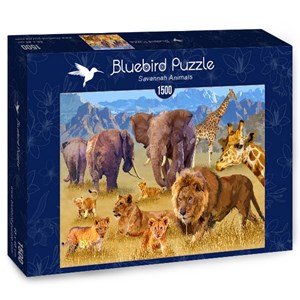Bluebird Puzzle (70419) - François Ruyer: "Savannah Animals" - 1500 brikker puslespil