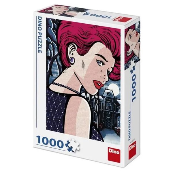 Dino (53271) - "Pop Art, Mysterious Woman" - 1000 brikker puslespil