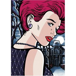 Dino (53271) - "Pop Art, Mysterious Woman" - 1000 brikker puslespil