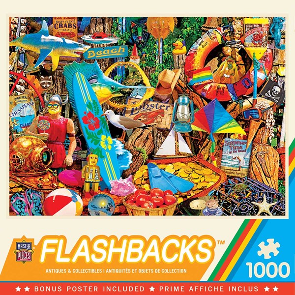 MasterPieces (72038) - "Beach Time Flea Market" - 1000 brikker puslespil