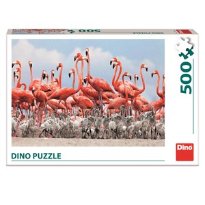 Dino (50250) - "Flamingoes" - 500 brikker puslespil