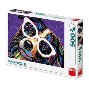 Dino (50235) - "Dog with Glasses" - 500 brikker puslespil
