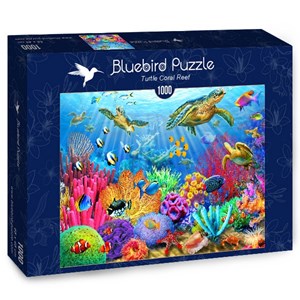 Bluebird Puzzle (70159) - Adrian Chesterman: "Turtle Coral Reef" - 1000 brikker puslespil