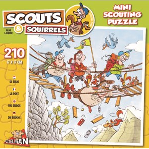 PuzzelMan (814) - "Scouts & Squirrels, Suspension bridge" - 210 brikker puslespil