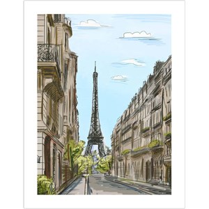 Pintoo (h1524) - "Street in Paris, France" - 300 brikker puslespil