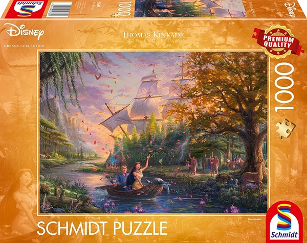 Schmidt Spiele (59688) - Thomas Kinkade: "Disney, Pocahontas" - 1000 brikker puslespil