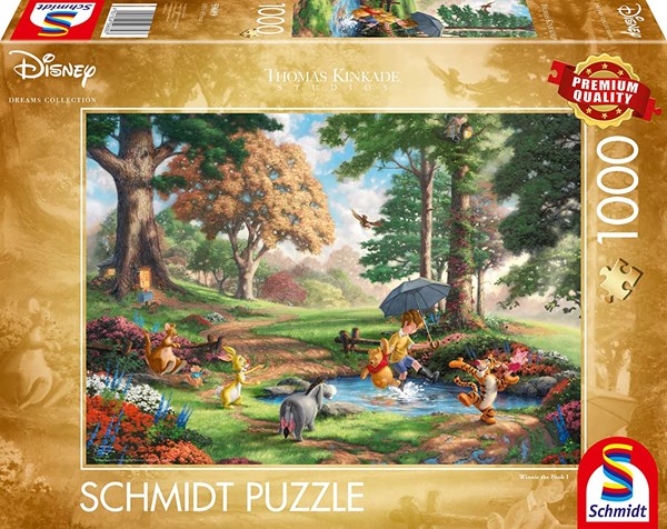 Schmidt Spiele (59689) - Thomas Kinkade: "Disney, Winnie The Pooh" - 1000 brikker puslespil