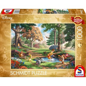 Schmidt Spiele (59689) - Thomas Kinkade: "Disney, Winnie The Pooh" - 1000 brikker puslespil