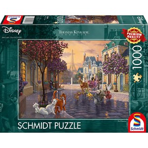 Schmidt Spiele (59690) - Thomas Kinkade: "Disney, The Aristocats" - 1000 brikker puslespil