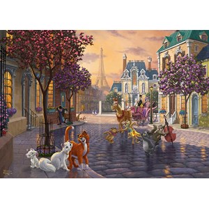 Schmidt Spiele (59690) - Thomas Kinkade: "Disney, The Aristocats" - 1000 brikker puslespil