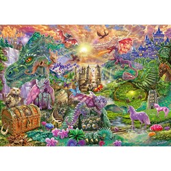 Schmidt Spiele (58966) - "Enchanted Dragon Country" - 1000 brikker puslespil