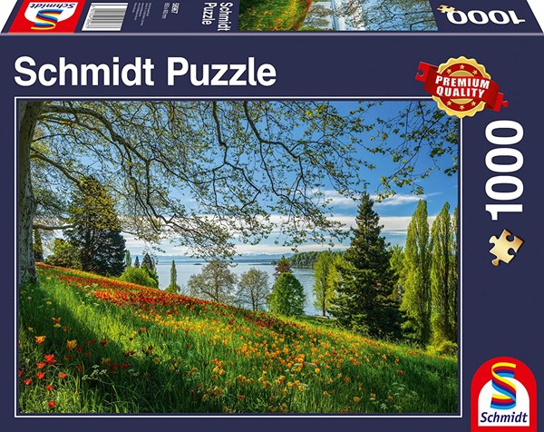 Schmidt Spiele (58967) - "Tulips Field, Mainau Island" - 1000 brikker puslespil