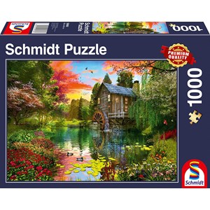 Schmidt Spiele (58968) - "The Water Mill" - 1000 brikker puslespil