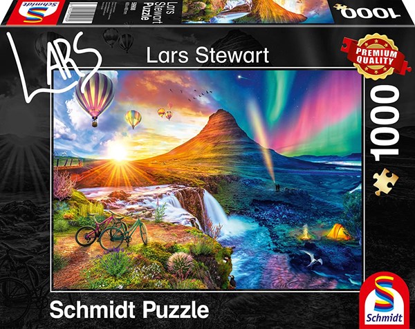 Schmidt Spiele (59908) - Lars Stewart: "Island, Night and Day" - 1000 brikker puslespil