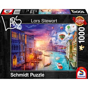 Schmidt Spiele (59906) - Lars Stewart: "Venice, Night and Day" - 1000 brikker puslespil