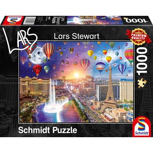 Schmidt Spiele (59907) - Lars Stewart: "Las Vegas, Night and Day" - 1000 brikker puslespil