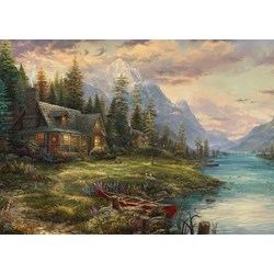 Schmidt Spiele (59918) - Thomas Kinkade: "Father's Day Outing" - 1000 brikker puslespil