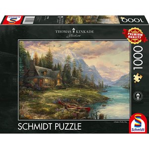 Schmidt Spiele (59918) - Thomas Kinkade: "Father's Day Outing" - 1000 brikker puslespil