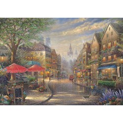 Schmidt Spiele (59675) - Thomas Kinkade: "Cafe in Munich" - 1000 brikker puslespil