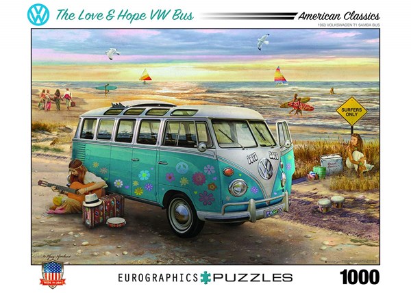 Eurographics (6000-5310) - Greg Giordano: "The Love & Hope VW Bus" - 1000 brikker puslespil