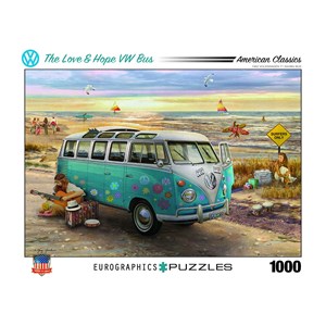 Eurographics (6000-5310) - Greg Giordano: "The Love & Hope VW Bus" - 1000 brikker puslespil