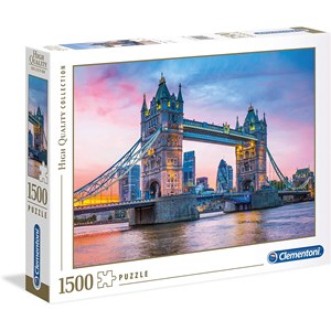 Clementoni (31816) - "Tower Bridge Sunset" - 1500 brikker puslespil