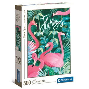 Clementoni (35101) - "Flamingoes" - 500 brikker puslespil