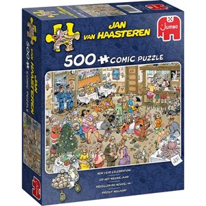 Jumbo (20034) - Jan van Haasteren: "New Year Celebtration!" - 500 brikker puslespil