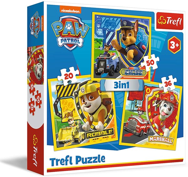 Trefl (34839) - "Paw Patrol" - 20 36 50 brikker puslespil