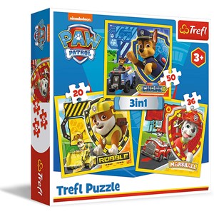 Trefl (34839) - "Paw Patrol" - 20 36 50 brikker puslespil