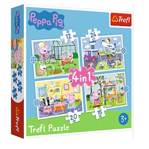 Trefl (34359) - "Holiday reccolection, Peppa Pig" - 12 15 20 24 brikker puslespil