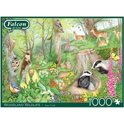 Falcon (11322) - Anne Searle: "Woodland Wildlife" - 1000 brikker puslespil