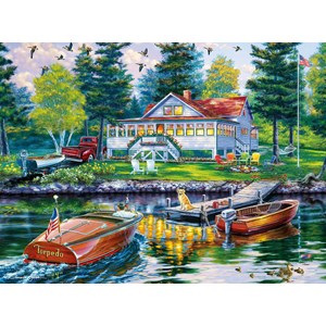 Buffalo Games (11243) - Darrell Bush: "Cottage Retreat" - 1000 brikker puslespil