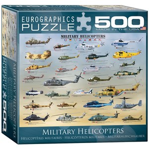 Eurographics (8500-0088) - "Military Helicopters" - 500 brikker puslespil