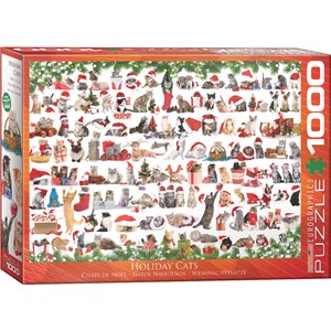 Eurographics (6000-0940) - "Holiday Cats" - 1000 brikker puslespil