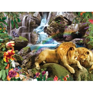SunsOut (48466) - Alixandra Mullins: "Love Lion Waterfall" - 1000 brikker puslespil