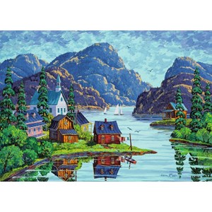 Ravensburger (19542) - "The Saguenay Fjord" - 1000 brikker puslespil