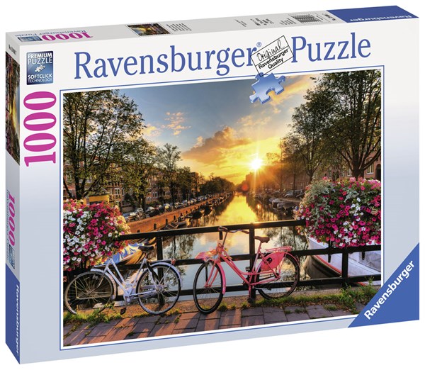 Ravensburger (19606) - "Cykler i Amsterdam" - 1000 brikker puslespil