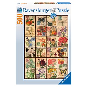 Ravensburger (14126) - "Vintage Flora" - 500 brikker puslespil