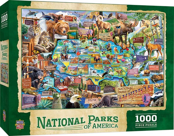 MasterPieces (71794) - "National Parks of America" - 1000 brikker puslespil