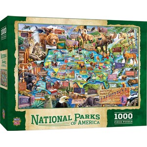 MasterPieces (71794) - "National Parks of America" - 1000 brikker puslespil