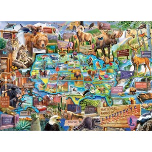 MasterPieces (71794) - "National Parks of America" - 1000 brikker puslespil