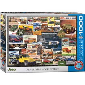 Eurographics (6000-0758) - "Jeep Biler" - 1000 brikker puslespil